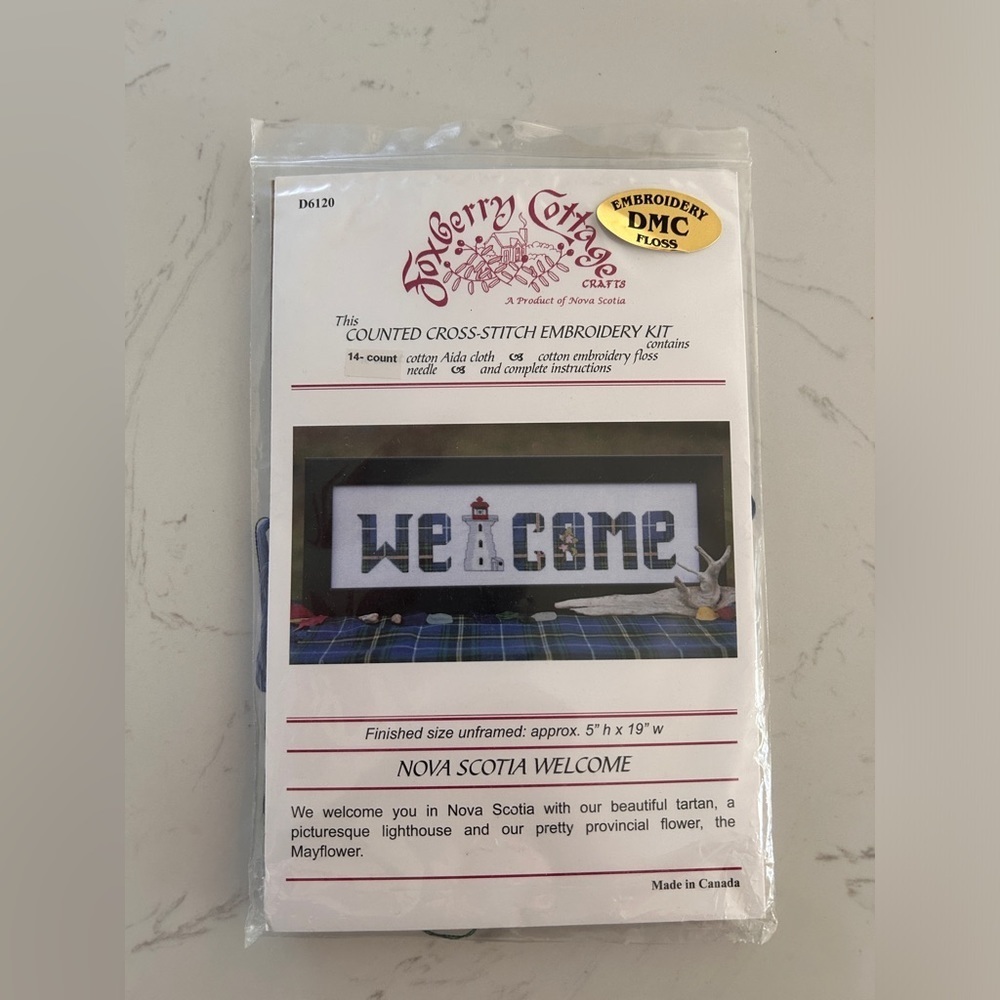 Nova Scotia Welcome Tartan Cross Stitch Kit - Picture 4 of 4